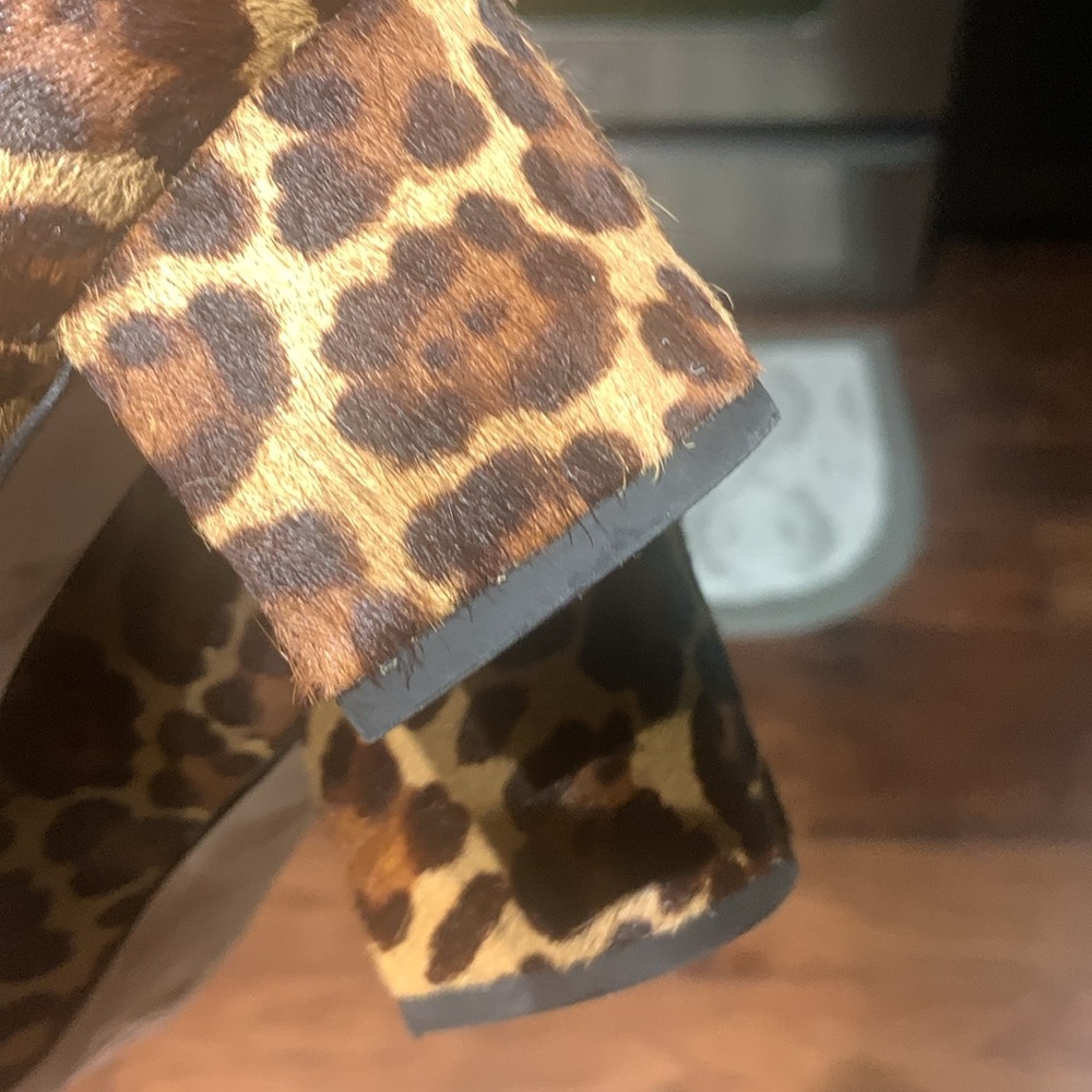 Ann Taylor Preloved Leopard Print Heels with Black Accents - Picture 8 of 8